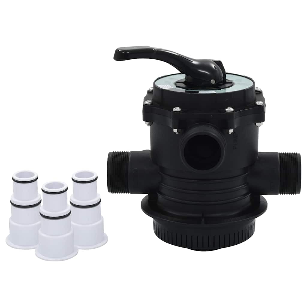 vidaXL Valvula Multipuerto para Filtro de Arena ABS 1,5" 6 Vías Piscina Jardín Mantenimiento Terraza Hidromasaje Jacuzzi Spá Hogar Exterior Porche