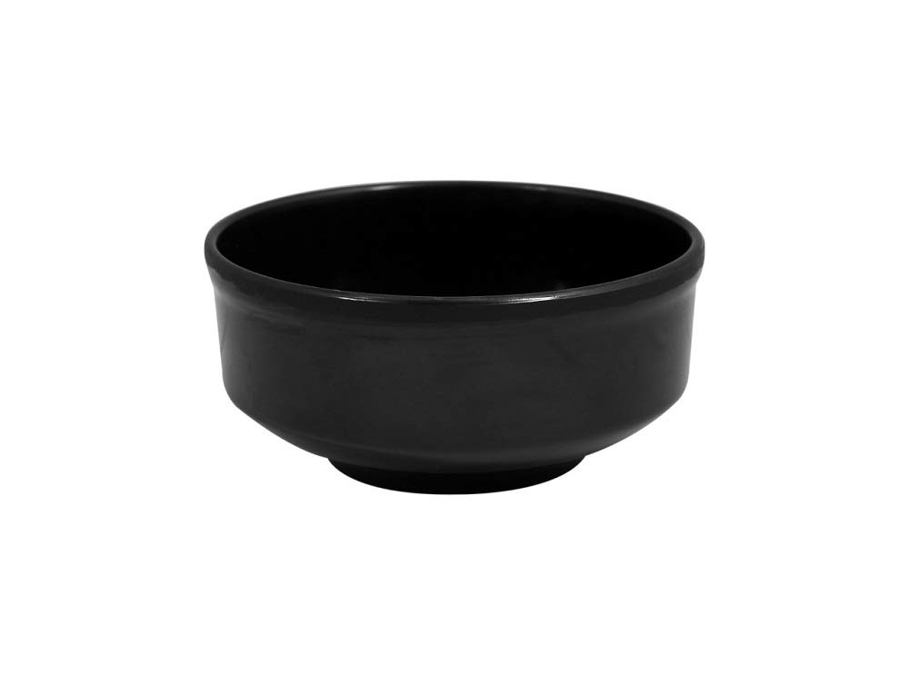 Super Dine Melamine Matt Finish Solid Soup Bowls with Spoon , Black - Set of 3 2
