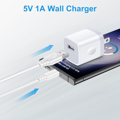 Tepoo PT-WC-03 Usb Charger Block,5V 1A Wall Charger,2 Pack Usb Power Brick Charging Box Cube Compatible thumb #1