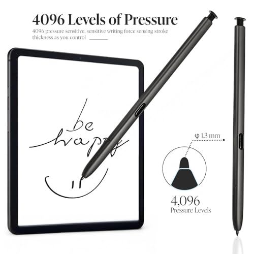 Image of AutoStory Replacement Stylus Pen /S Pen Compatible with Samsung Galaxy S24 Ultra Without Bluetooth with 5 Extra Tips /Nibs and tweezer (Black)