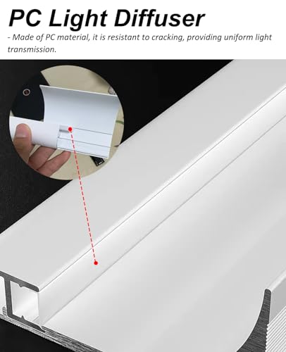 Perfil de aluminio de canal LED para evitar deslumbramientos en techos y suelos 4