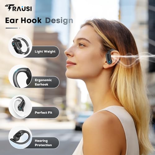 TRAUSI i27 Wireless Earbuds (Black) — view 2