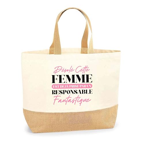 Sac Jute Femme pratique pour le marché, la plage et les sorties d'été