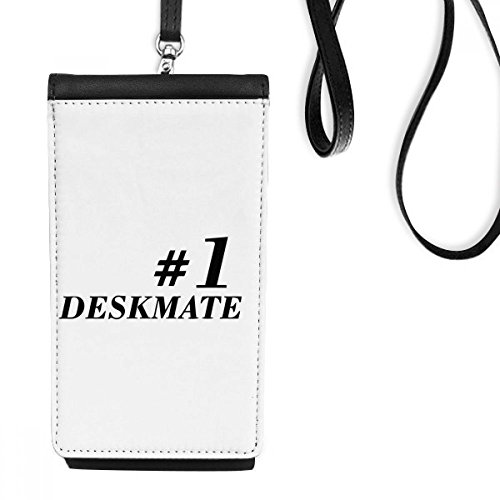 Bourse smartphone faux cuir noir porte-monnaie de graduation