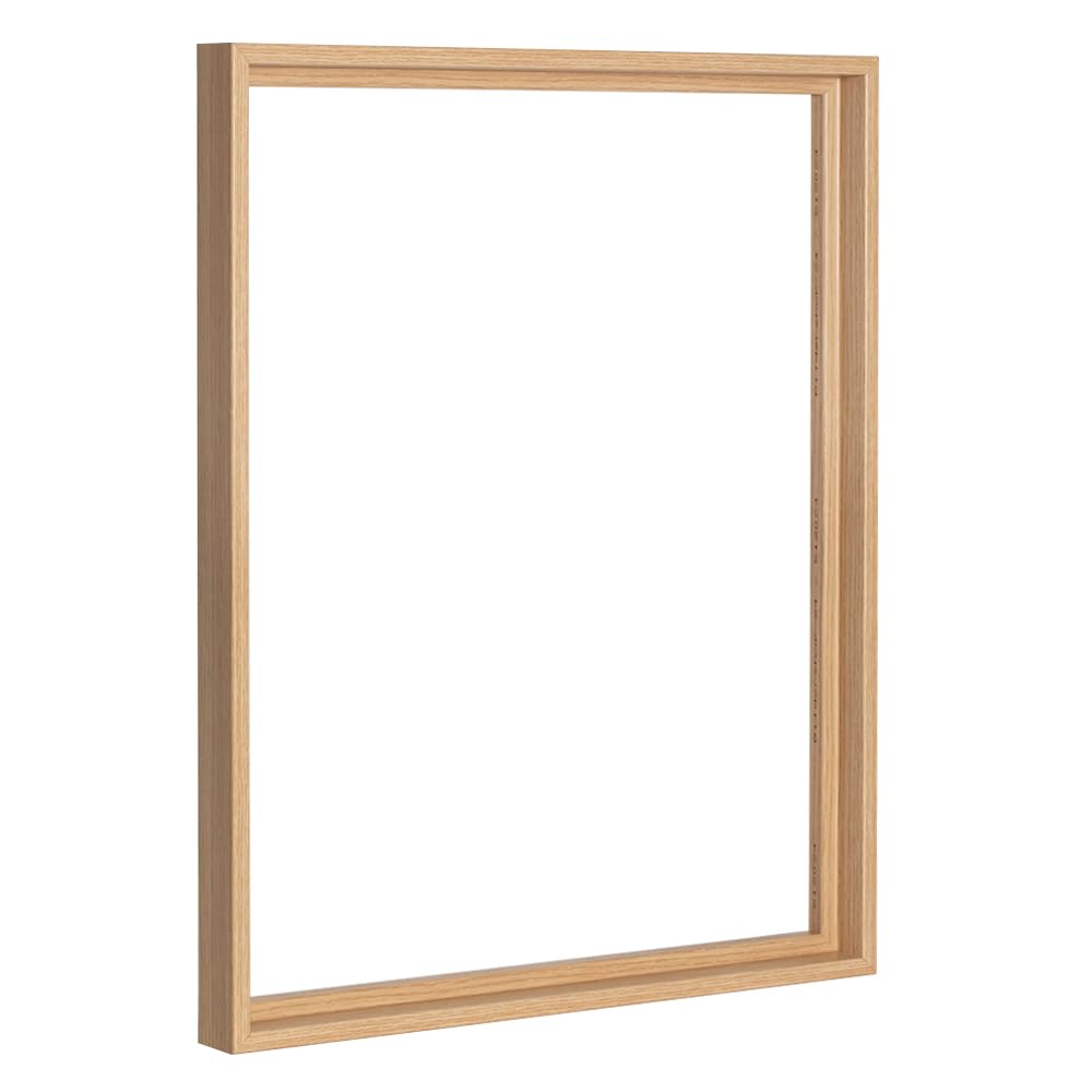 Bildershop-24 Marco de espacio de sombra Lamia, Roble natural (decoración), 80x120cm, para autoensamblaje, kit de autoensamblaje