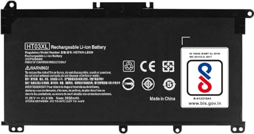 Image of HT03XL Rechargeable Li-ion Battery 11.55V 3630mAh / 41.9Wh - Compatible Replacement for HP Pavilion L11119-855