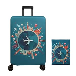 Youth Union Kofferhoes elastisch 18-32 inch kofferbeschermingshoes bagage cover reiskofferhoes kofferbescherming bagage cover bagageafdekking kofferbeschermhoes met ritssluiting, Kleur 2, X-Large