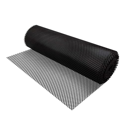 We Can Source It Ltd – 61cm x 10m Black Bar Shelf Liner Roll – Non-Slip, Anti-Microbial Mesh Mat – Cut-to-Size Glassware Protector for Bars, Pubs, Kitchens, Cabinets & Drawers