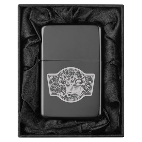 Encendedor en caja regalo forrada de seda negra