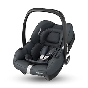 Maxi-Cosi CabrioFix i-Size, Babyschale, 0–12 Monate, max. 12 kg, leichter i-Size Kindersitz (3,2 kg), Sonnenverdeck, gepolsterter Sitz, für viele Maxi-Cosi Kinderwagen, Essential Graphite