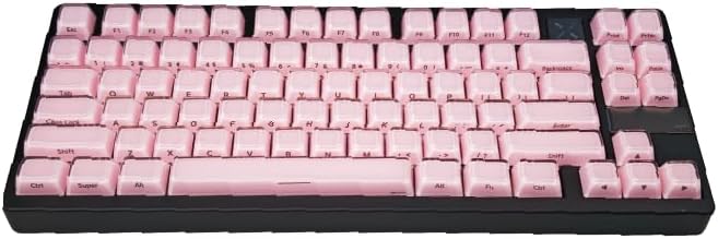 Sakura Pink Keycaps RGB Light Diffusing Mechanical Keyboard