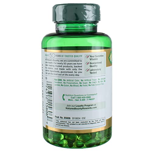 Nature's Bounty Vitamin D3 Rapid Release Softgels #TOP8