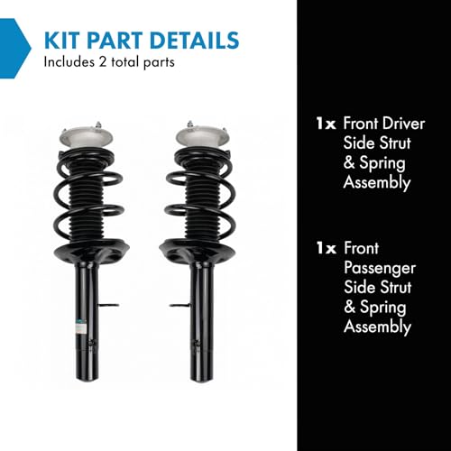 Image of TRQ Front Strut and Spring Assembly Set 2 Piece | For 2004-2010 BMW X3