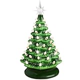 Best Choice Products 15in Ceramic Christmas Tree, Pre-lit Hand-Painted Tabletop Holiday...