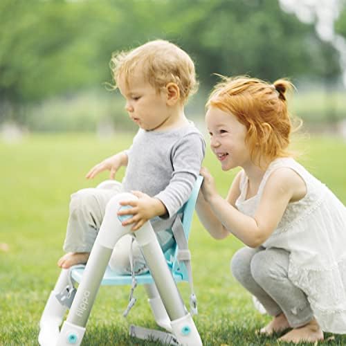 APRAMO FLIPPA Baby Booster Seat for Dining Folding Portable Infant Feeding Chair with Tray and Seat Belt (Pink Sakura)