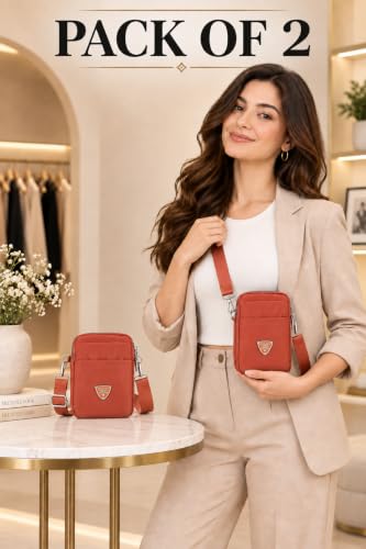 Image of J I Women's Small Cross-Body Phone Bag Stylish Mobile Cell Phone Holder Pocket Purse Wallet Sling Bag Mini Shoulder Bags