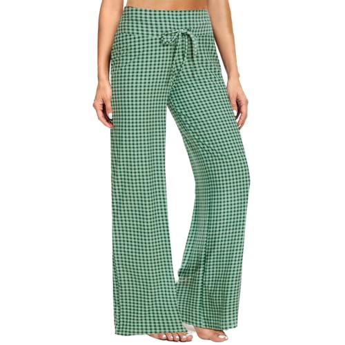 Image of ZOOSIXX Wide Leg Pants for Women, Flowy Palazzo Yoga Pants Lounge Comfy Casual Drawstring Maternity Trousers 22 inch / 30 inch