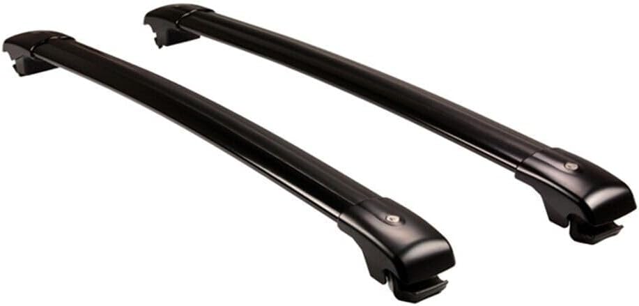 Cross Bar Roof Rail Bar Compatible with Hyundai Santa Fe 2024 2025 Aluminum Crossbar Lockable Cargo Carrier Black