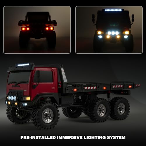 Image of FairRC 1 /18 RC Crawler CR18P Arktos 6x6 RC Crawler, High Performance RC Rock Crawler with Flatbed & Portal Axles, Hobby Grade RC Truck Crawler, Remote Control RC Car for Adult RTR (Black)