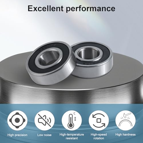 4 Stück Kugellager, 6204-2RS Rillenkugellager, 20x47x14mm, geeignet für DIY, Drehbank, 3D-Drucker, Motoren, Generatoren und Gartengeräte usw