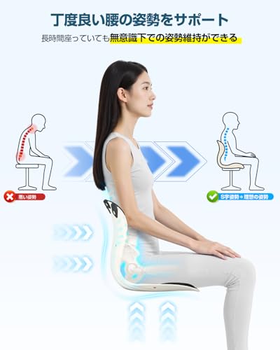 KOJIHOMU 姿勢矯正 椅子 IS-01-BK の商品画像 2
