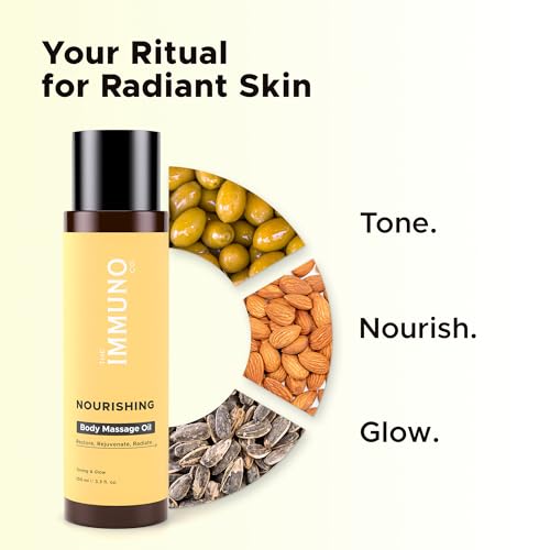 Image of Nourishing Ayurvedic Body Massage Oil (100 ml) | For Skin Toning & Natural Glow | Olive, Almond & Sesame Oil Blend | Deep Hydration & Firming | For Men & Women