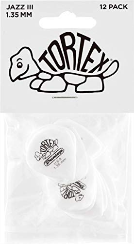 Dunlop 478 TORTEX White JAZZ III Picks (12-Pack) 1.35 mm - Les Beatles, Paul McCartney, John Lennon, RIngo Starr, George Harrison Dunlop 478 TORTEX White JAZZ III Picks (12-Pack) 1.35 mm – Image 5
