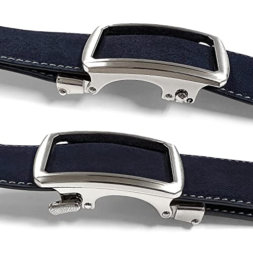 Men's Suede Leather Belt Genuine Leather Casual Dress Belt or Ratchet Belt Multi Color & Width Style4