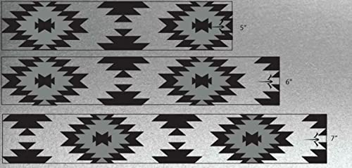 White Water Archery Metallic Silver Background Navajo Blanket Arrow Wraps 15pc (9” Length- 1.25” Width)