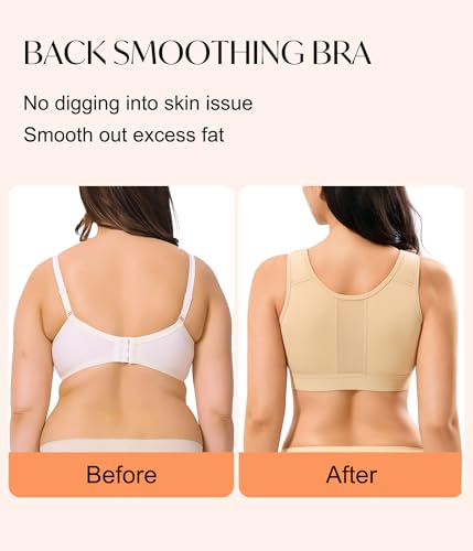 CYDREAM Front Zip Closure Bras for Women No Underwire - Wireless Comfort Compression Support Adjustable Everyday Bra4