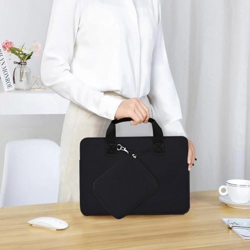 Image of Hseok Laptop Sleeve 13.3-14 inch Case with Small Pouch, Neoprene Computer Bag Compatible with MacBook Neo /Pro 14 M5 /M4 /M3 /M2 /M1, Mac Air /Pro 13.3, XPS 14 and Most 13-14 inch Notebooks,D02G01
