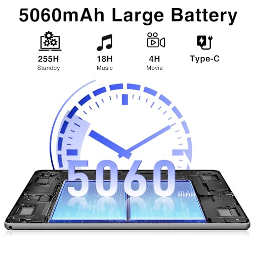 Image of U9 Android 13 Tablet 10 inch Tablets,1TB Expand /64GB ROM Android Tablet with Quad-Core Processor,2.4G /5G WiFi,5060mAh Battery Tablet Android,Dual Camera,BT5.0 /GPS