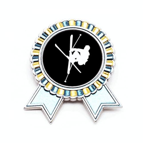 Badge de skateboard noir Winner Award en métal taille M