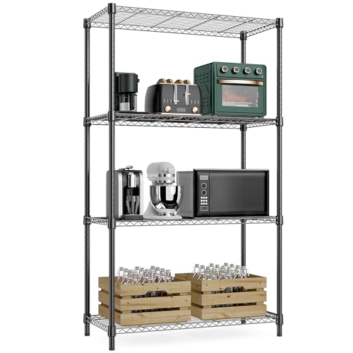 MZG 1400 lbs 4 Tier Storage Rack Metal Wire Shelving Unit, Storage Standing Household Shelf...