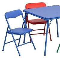 Flash Furniture Mindy Kids 5-Piece set Folding Square Table and Chairs Set for Daycare and Classrooms, Children's Activity Table and Chairs Set, Multicolor — image 2
