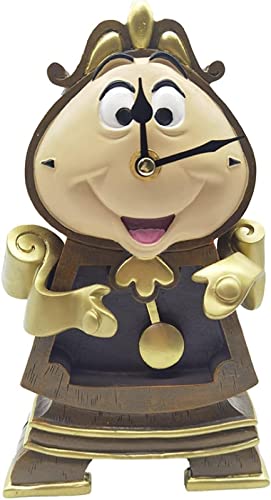 Portavelas Portavelas Reloj La Bella Y La Bestia Portavelas For Mesas Boda, Adorno Navideño Reloj Despertador Adorno Retro Decoración Hogar Colección Adorno Resina (Color : Cogsworth Clock)