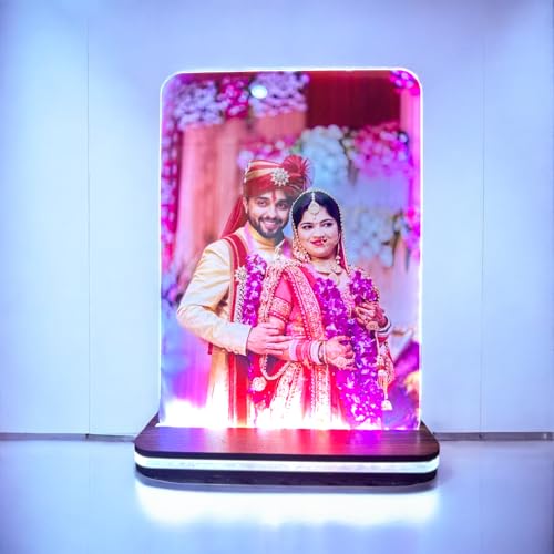 Image of LED Photo Frame Night Lamp, Customizable Picture Display, Perfect for Birthday, Anniversary, Wedding Gift (acrylic)