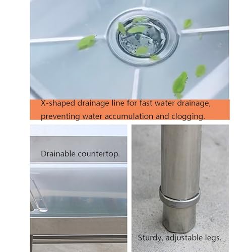 Fregadero individual que absorbe el sonido con grifo y acero inoxidable de 1.0mm de espesor 6