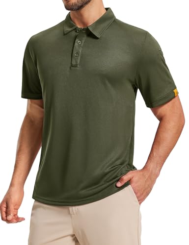 MAGCOMSEN Men's Polo Shirts Short Sleeve Athletic Tactical Casual Golf Shirts Dry Fit Moisture Wicking Collared Shirt2