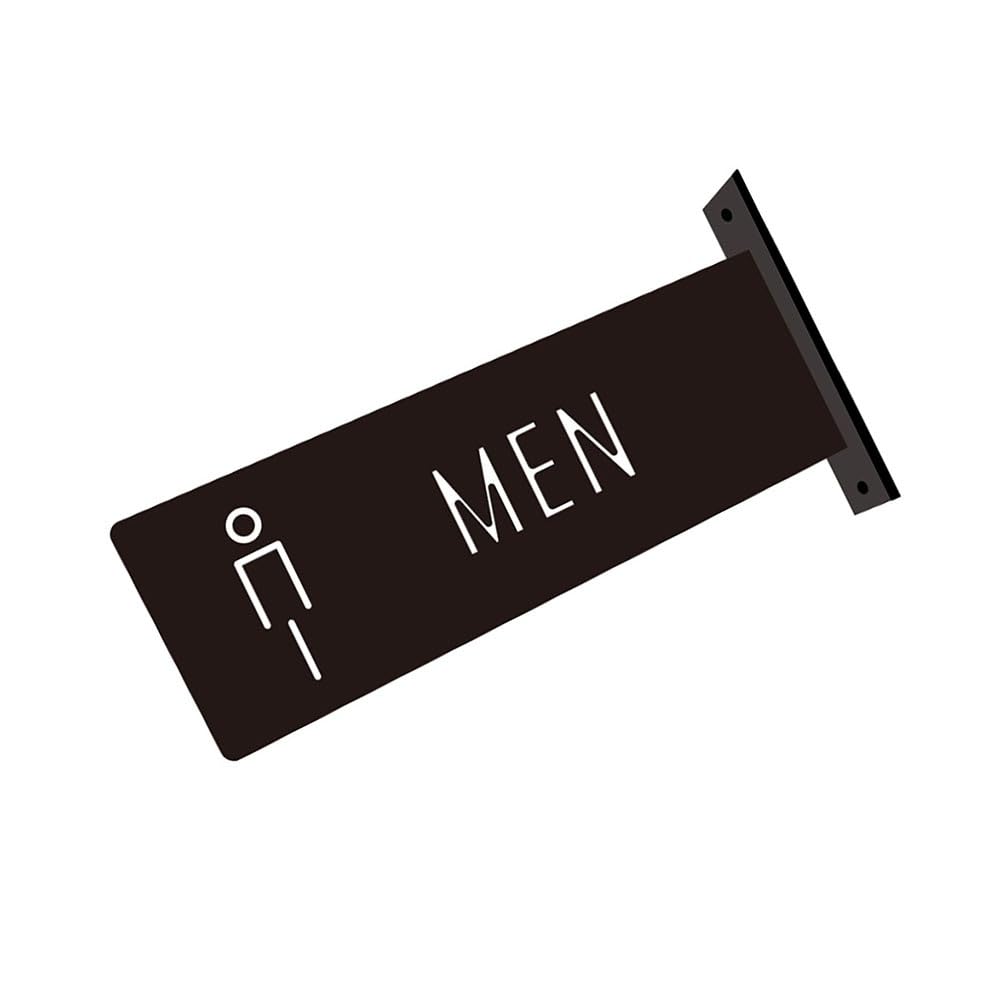 Dwustronna Akrylowa Tabliczka WC 30×10cm Znak Drzwi Ściana | Trwały Materiał Akrylowy, Uniwersalny Symbol Łazienki, Łatwa Identyfikacja, Sklepy Biura Obiekty(Signs 2)