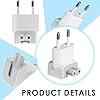 2 Pcs Mac AC Adapter European Travel Charger Converter Spare Connector Replace Plugs Replace Plugs for MacBook - Compact and Lightweight Universal Power Adapter for Traveling in Europe #2
