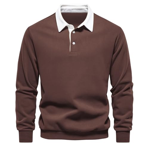 Pull léger homme à manches longues et col boutonné style chic