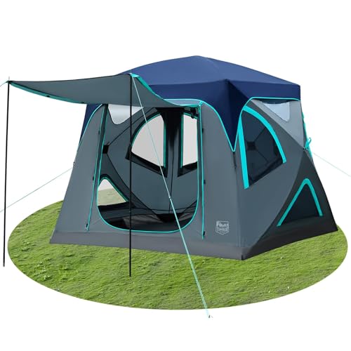 TIMBER-RIDGE-4-Person-Instant-Pop-Up-Hub-Tent-for-Camping-60S-Easy-Setup TIMBER RIDGE 4 Person Instant Pop Up Hub Tent for Camping, 60S Easy Setup - Image 1