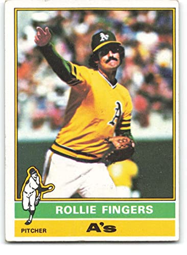 1976 Topps 405 Rollie Fingers EX++ Excellent++ Oakland Athletics Baseball