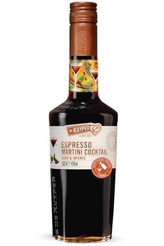 DE KUYPER Espresso Martini Cocktail Dark & Intense Pre-Mixed & Ready to Serve 14.5% ABV 70 cl