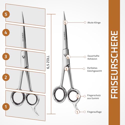 Utopia Care Edelstahl Friseurschere für Professionelle Salons Haarschneideschere -Prämie Schere Haare Schneiden mit Extra Scharfen und Präzisen Schnitten Haarschere für Männer, Frauen und Erwachsene