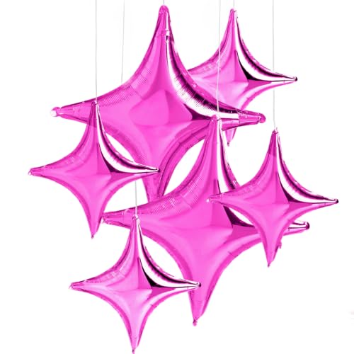 Image of xo, Fetti Pink Sparkle Foil Birthday Balloon - 6 pc | Bday Party Decorations, Bachelorette, Graduation, Bachelorette, Wedding, Photo Booth