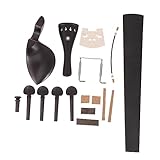 Kisangel Ebony Violin Parts Teiliges für Geigenzubehör Hochwertige und Langlebige Zubehörteile Leicht zu Installieren für Anfänger und Enthusiasten mit Korkeinlage für Schonenden Einsatz