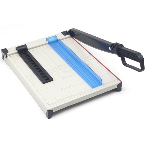 TEXALAN(R) Paper Cutter Letter Size Paper Trimmer 12&rdquo; Cut Length 12 Sheet Capacity Guillotine...