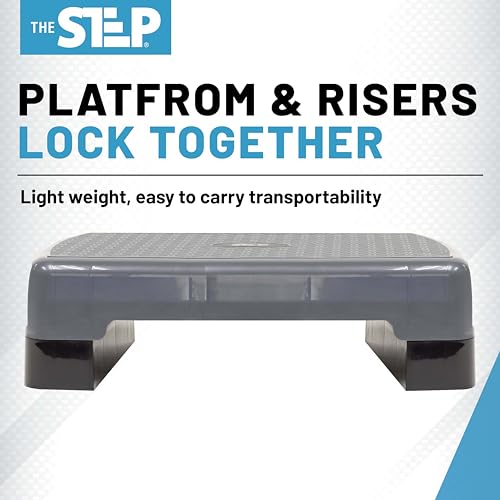 The Step Mini Aerobic Stepper for Home Workout Steppers for Exercise,Gray/Black by Freestyle STEP - Image 4